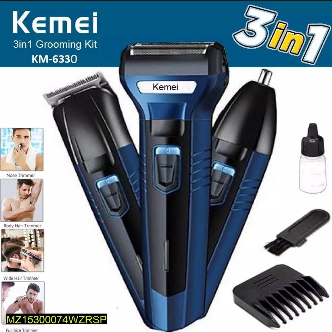 KEMEI 3 In 1 Rechargeable Electric Men,s Shaver - Ashiyna Shopping Mall